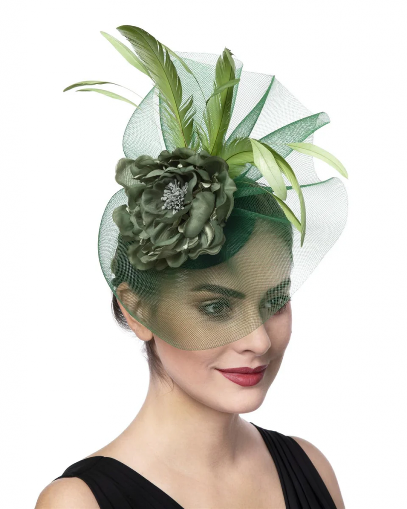 Hat (green, fascinator) (SG-1614)