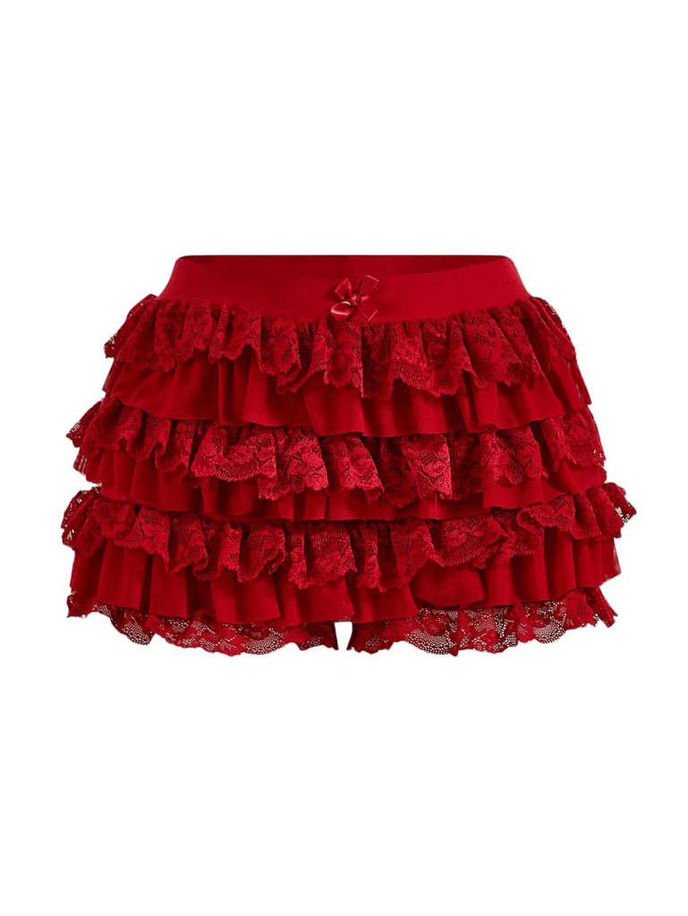 Bloomers (red, lace ruffles) (SG-1379)