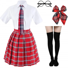 11.08.09_Japanese Tartan Pleated School Uniform