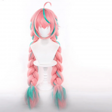 12.05.02_Pink and Teal Wig (styled pigtail braids)