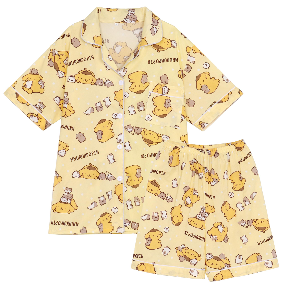 Pajamas (yellow, cartoon, short) (SG-1074)