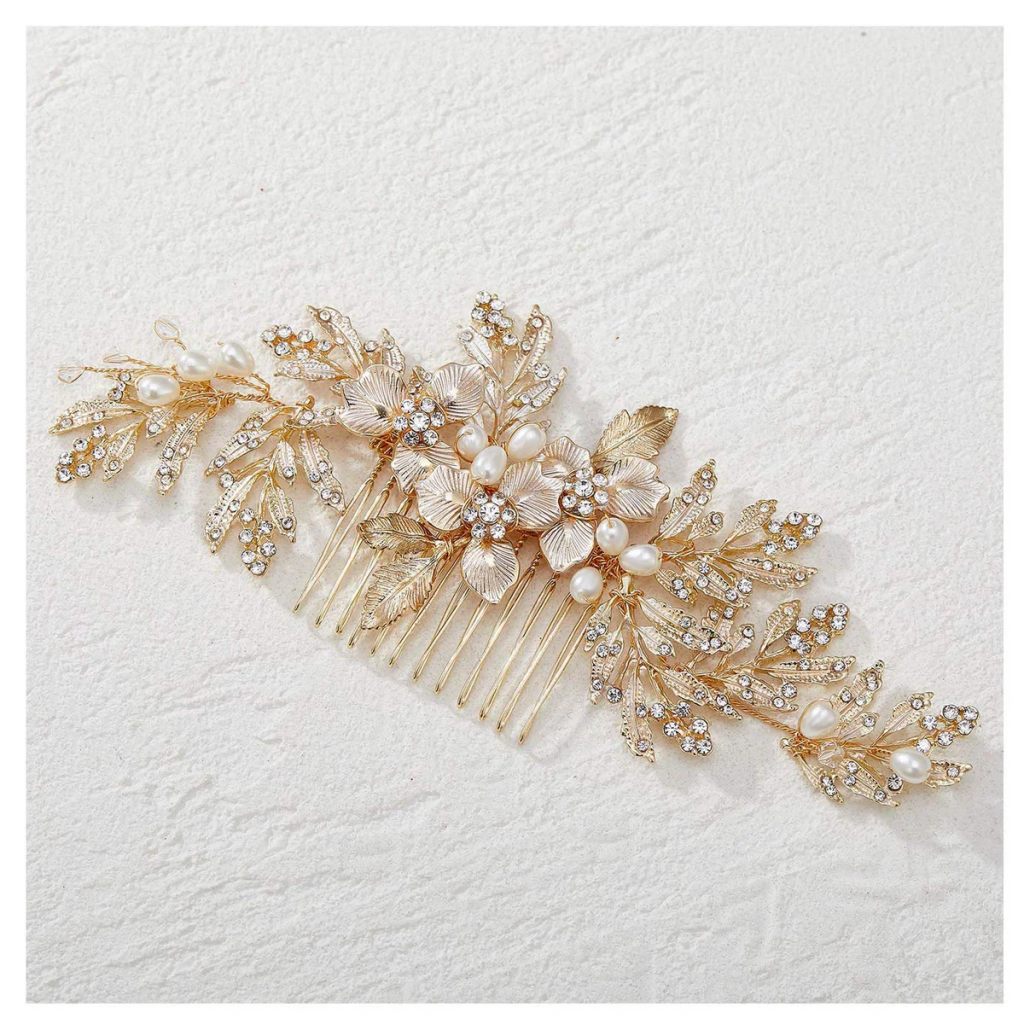 Hair Comb (pearl and rhinestone) (SG-1737)