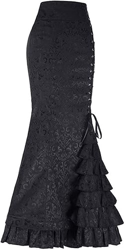 Mermaid Skirt (black, goth) (SG-1416)