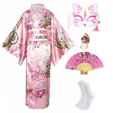 11.05.02_Pink Kimono (with mask, hairpin, fan, and socks)