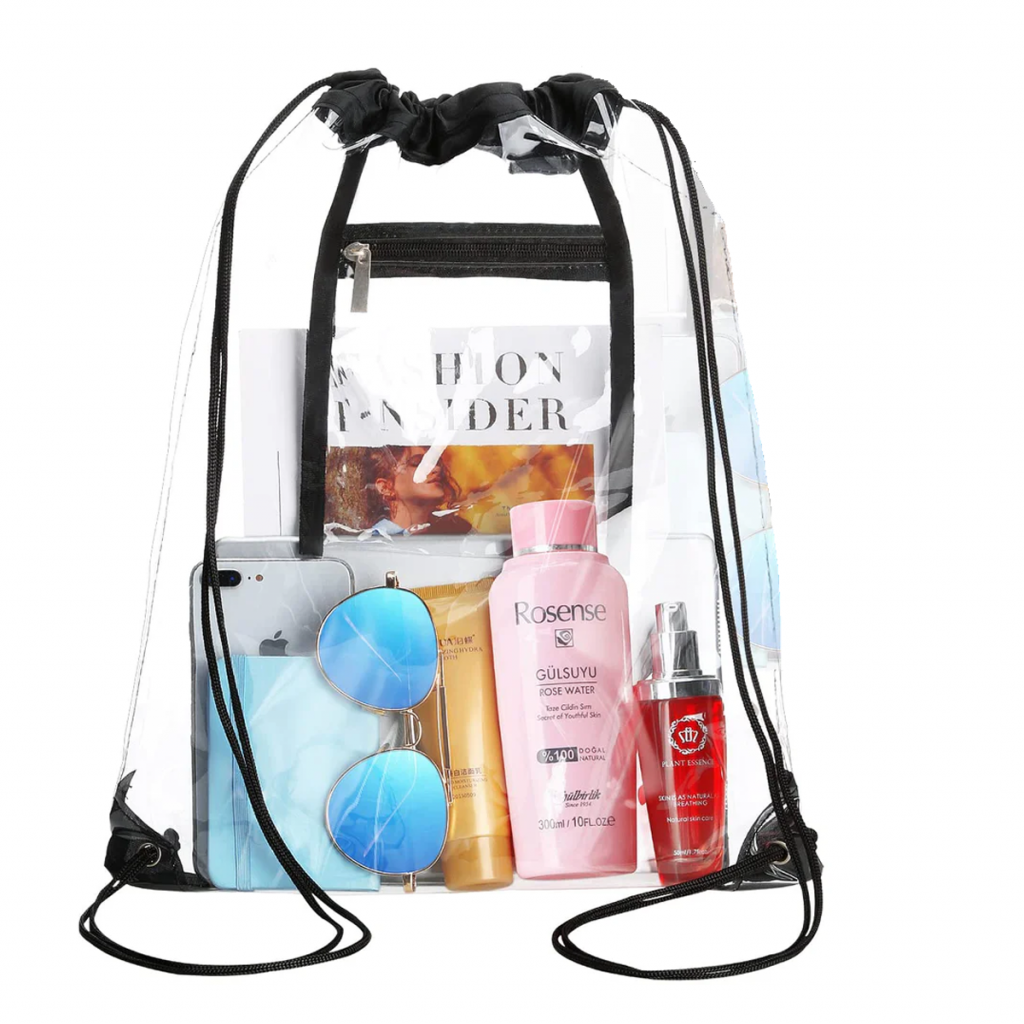 Drawstring Bag (clear, stadium size) (SG-1797)