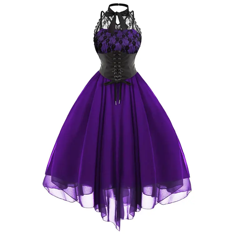 Dress (purple and black, goth) (SG-1256)