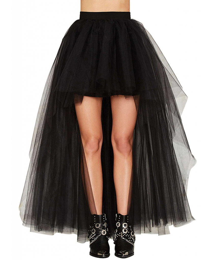 Hi- Lo Skirt (black, tulle) (SG-1182)